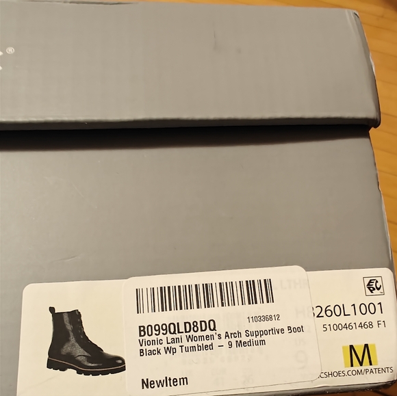 Vionic combat boots black sz 9 women - Picture 9 of 9